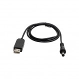 USB 5v to 12v dc5521 male with lock step up cable LED cable